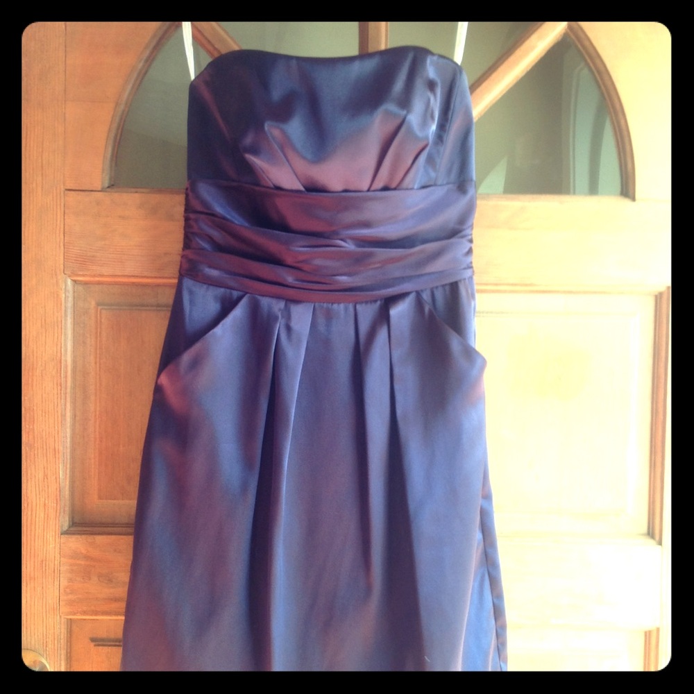 David's Bridal Plum Dress